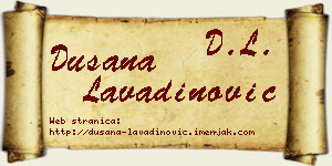 Dušana Lavadinović vizit kartica
